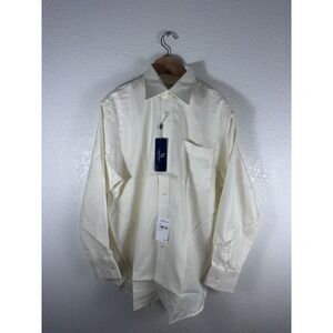John W. Nordstrom SmartCare Herringbone Dress Shirt Ivory Long Sleeve